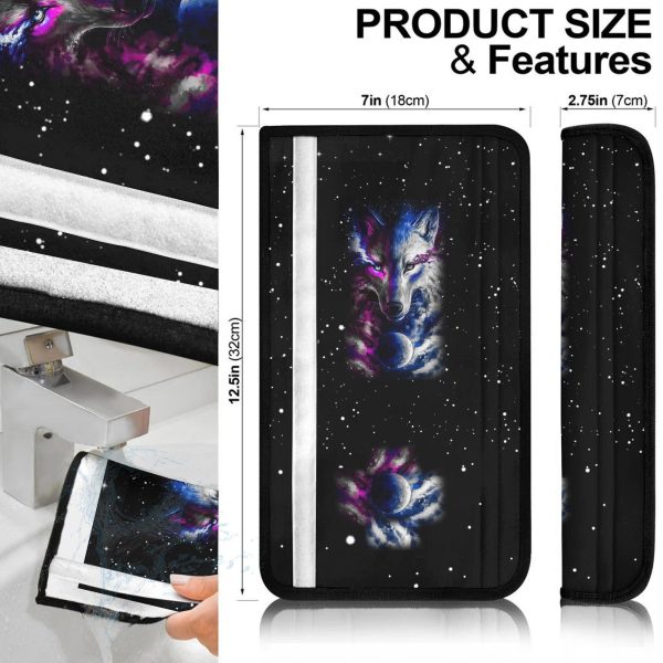 galaxy wolf seat belt covers custom animal car accessories kv6vv
