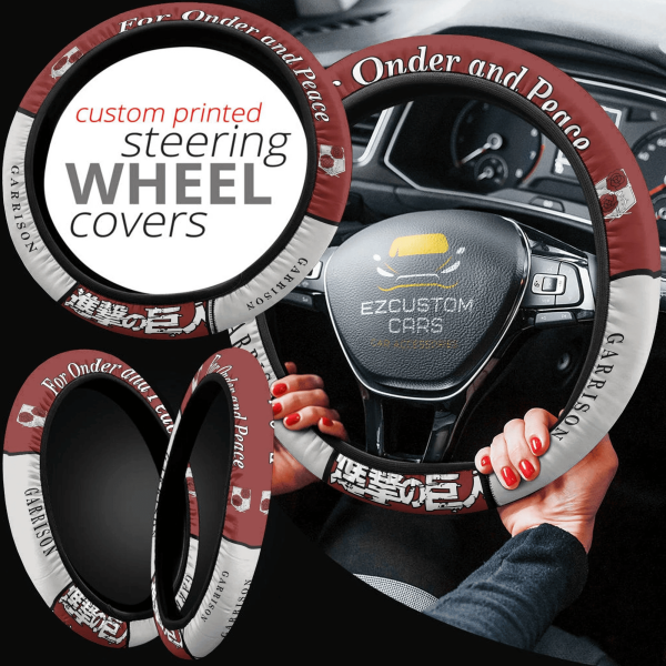 garrison regiment symbols anime steering wheel cover custom anime attack on titan car accessories vimyw