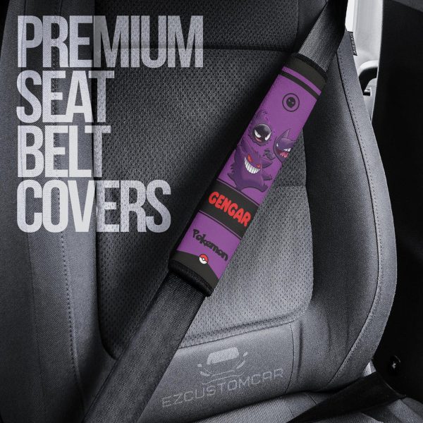gengar seat belt cover custom pokemon gift car accessories ggblb