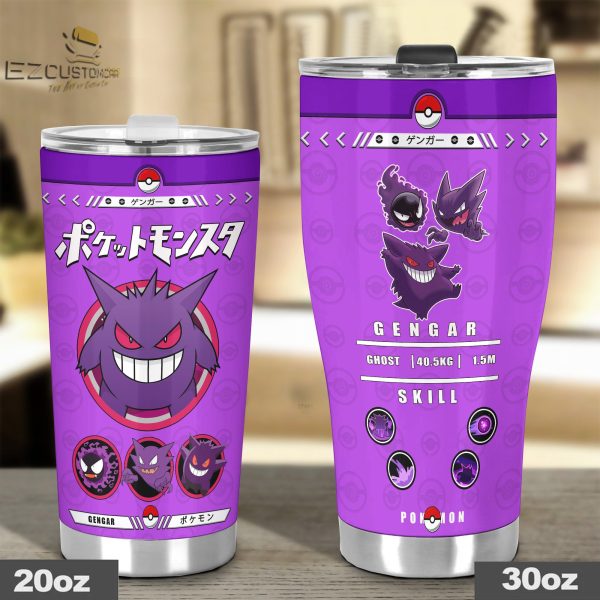 gengar travel mug ideal tumbler for your pokemon collections vgyy3