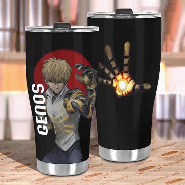 genos car tumbler cup custom anime one punch man car accessories 1vh9q