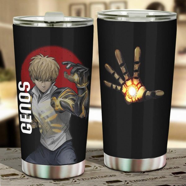 Car Tumbler Cup Genos Custom One Punch Man Anime Car Accessories