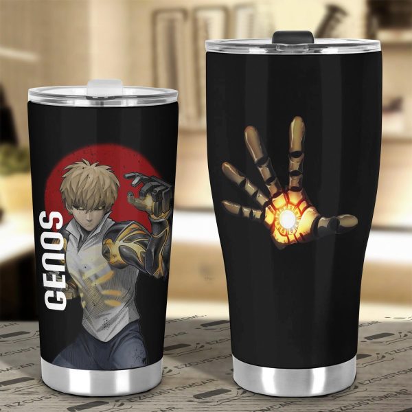 genos car tumbler cup custom anime one punch man car accessories oesyg