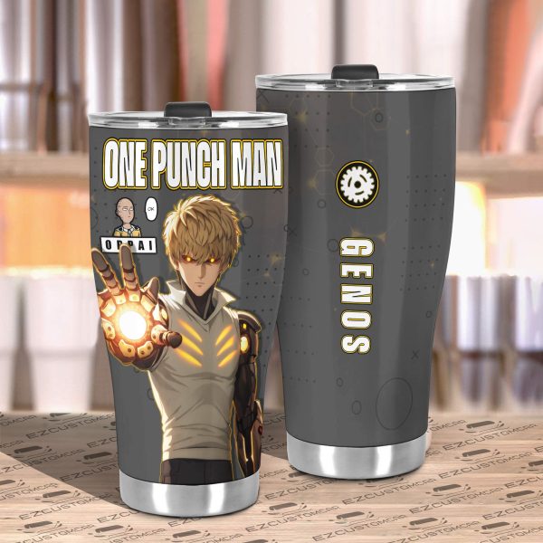 genos travel mug gift idea for one punch man fans ez8ie
