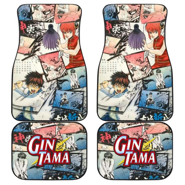 Kondou Isao Gintama Car Floor Mats Anime Car Accessories Mixed Manga Style