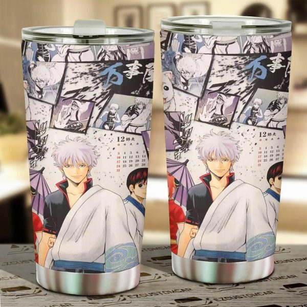 Kondou Isao Gintama Car Tumbler Cup Anime Car Accessories Mixed Manga Style