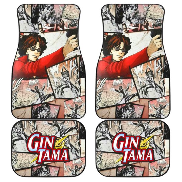 Kondou Isao Gintama Car Floor Mats Anime Car Accessories Mixed Manga Style