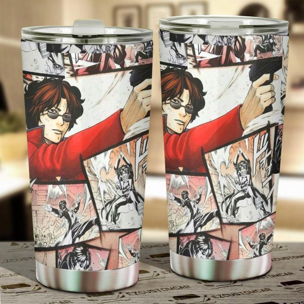 Kondou Isao Gintama Car Tumbler Cup Anime Car Accessories Mixed Manga Style