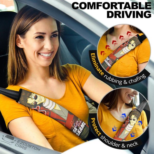 Gintama Sakamoto Tatsuma Seat Belt Covers Anime Car Accessories Mixed Manga Style