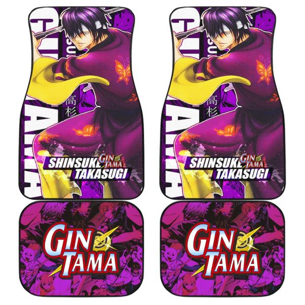 Gintama Takasugi Shinsuke Car Floor Mats Anime Car Accessories Mixed Manga Style