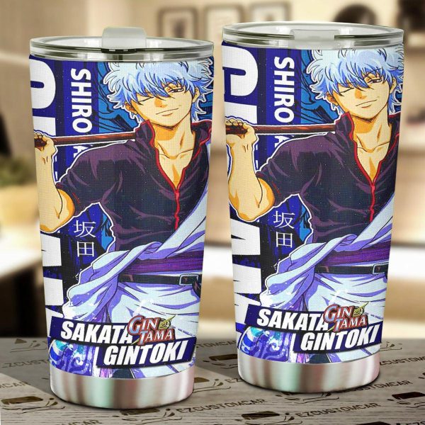 Gintoki Sakata Car Tumbler Cup Custom Gintama Anime Car Accessories