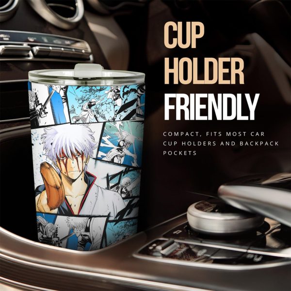 Gintoki Sakata Gintama Car Tumbler Cup Anime Car Accessories Mixed Manga Style