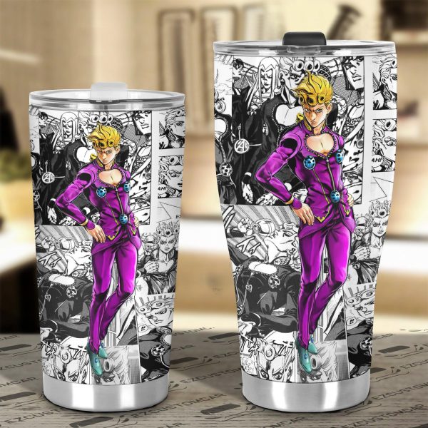 giorno giovanna jojos bizarre adventure car tumblers cup anime car accessories mix manga style cpkxs