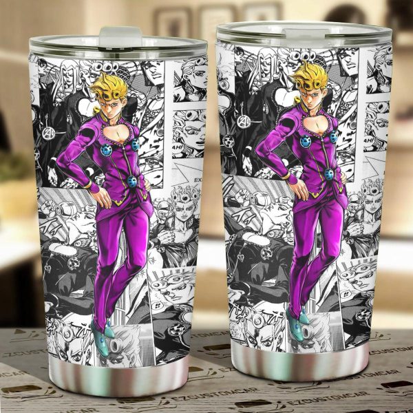 Giorno Giovanna Car Tumbler Cup Custom JoJo’s Bizarre Adventure Anime Car Accessories