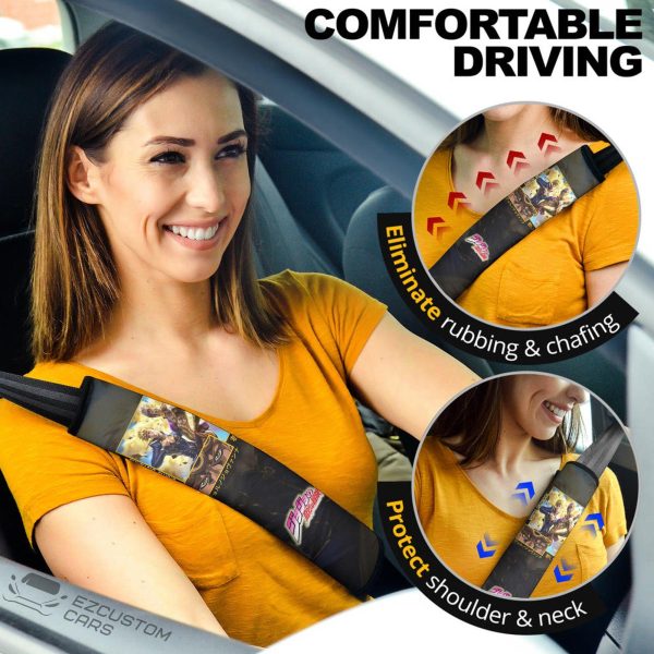 Giorno Giovanna JoJo’s Bizarre Adventure Seat Belt Covers Anime Car Accessories Mix Manga Style