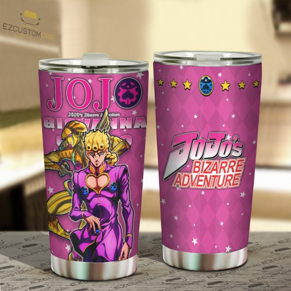 Giorno Giovanna Tumbler – Personalized JJBA custom Travel Tumblers