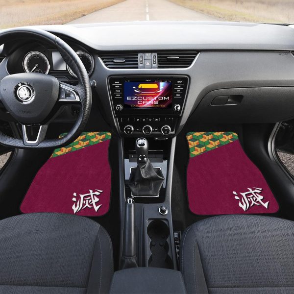 giyu tomioka demon slayer anime car floor mats car accessories 5gia9