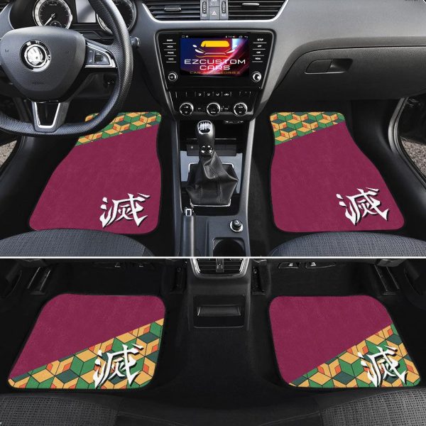 giyu tomioka demon slayer anime car floor mats car accessories jvsyp