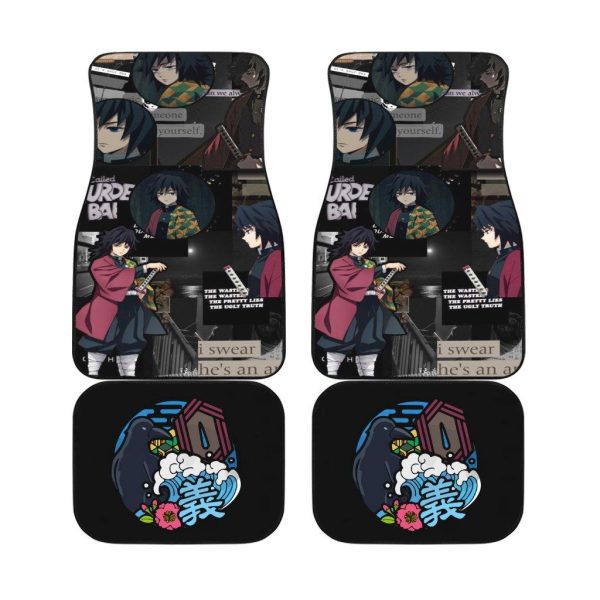 Giyuu Demon Slayer Car Floor Mats Anime Car Decoration