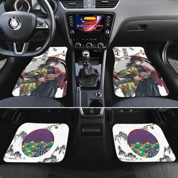 giyuu demon slayer car floor mats anime car decoration rddcv