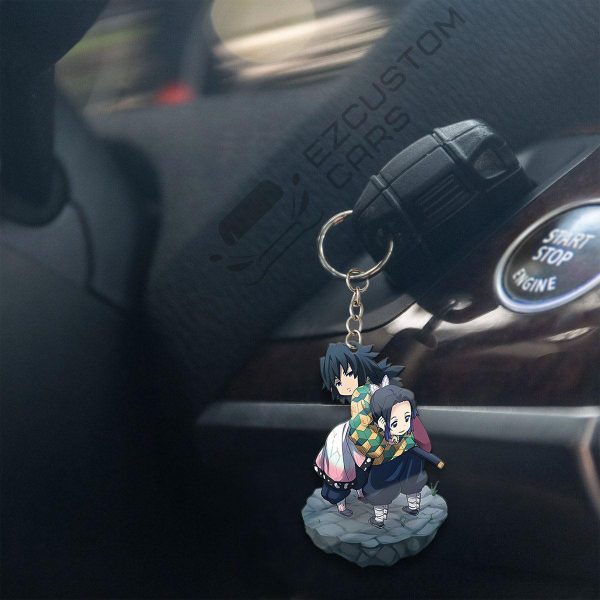 giyuu x shinobu keychains demon slayer anime custom car accessories pxzfl