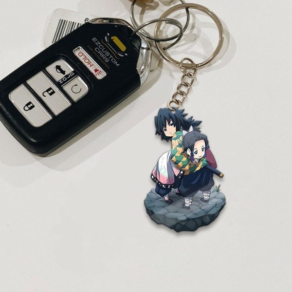 giyuu x shinobu keychains demon slayer anime custom car accessories tou7f