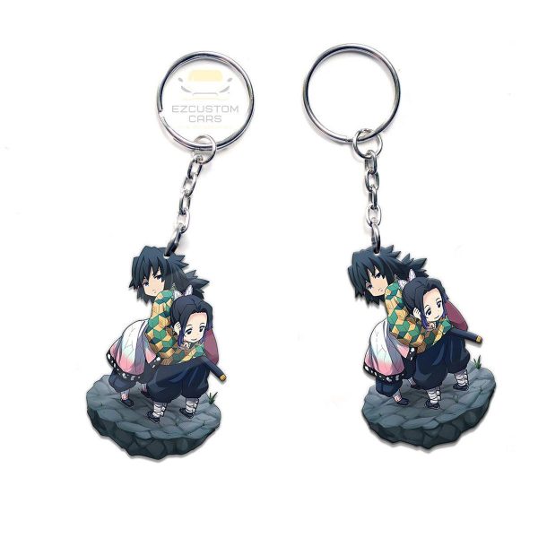 giyuu x shinobu keychains demon slayer anime custom car accessories wiy62