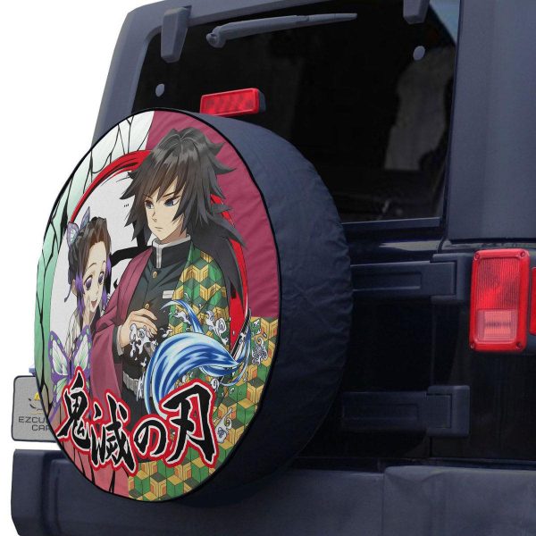 giyuu x shinobu spare tire cover custom demon slayer anime car accessories g35r5