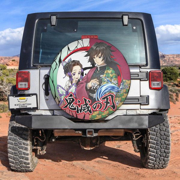 Giyuu x Shinobu Spare Tire Cover Custom Demon Slayer Anime Car Accessories