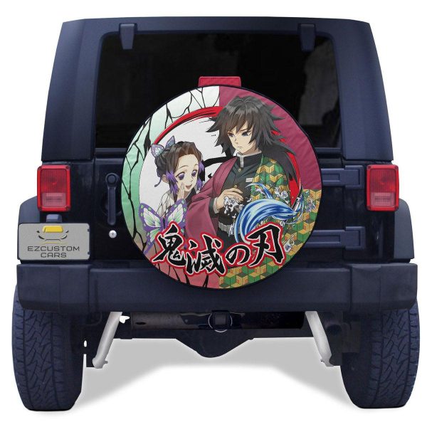 Giyuu x Shinobu Spare Tire Cover Custom Demon Slayer Anime Car Accessories