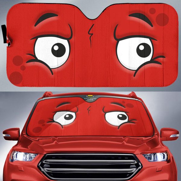 glaring cartoon eyes car windshield sun shade nkt52