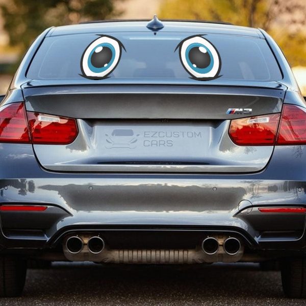 Glaring Eyes Custom Car Sticker Cartoon Car Accessories