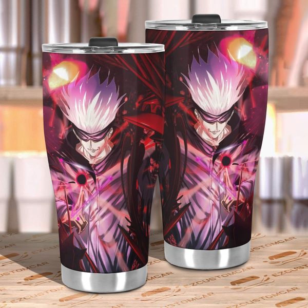 gojo car tumblers cup custom jujutsu kaisen anime car accessories mugrz