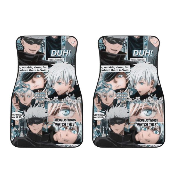 gojo sensei jujutsu kaisen anime custom car floor mats gcrgp