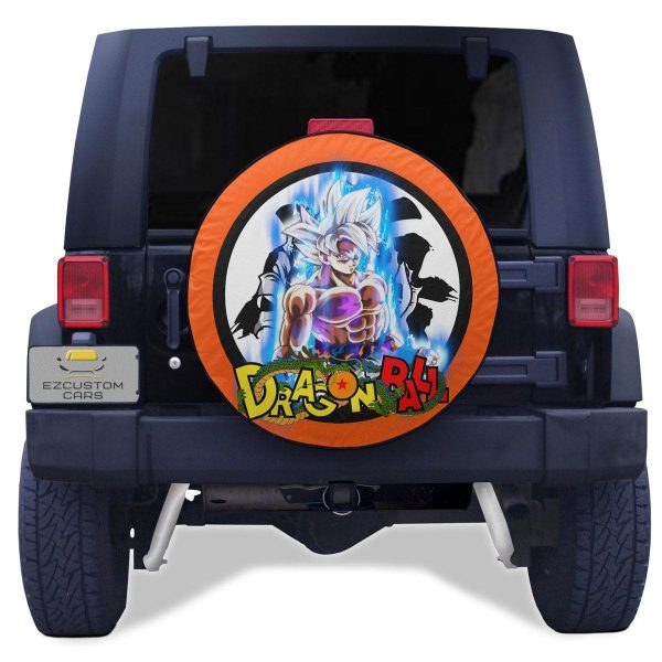 Goku Ultra Instinct Spare Tire Cover Custom Dragon Ball Anime Car Accessories