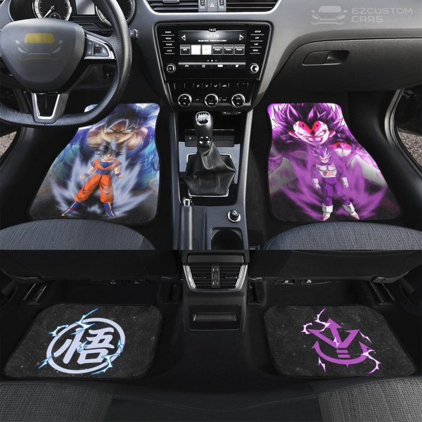 goku ultra instinct x vegeta ultra ego dragon ball z anime car floor mats t9ov3