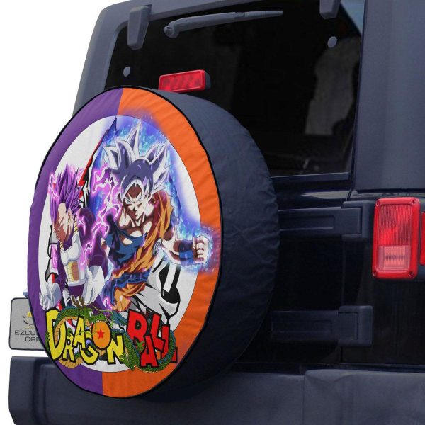goku ultra instinct x vegeta ultra ego spare tire cover custom dragon ball anime car accessories dzdco
