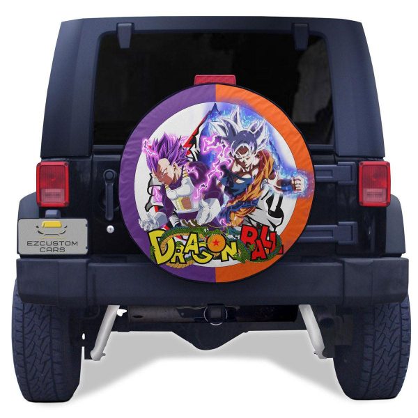 Goku Ultra Instinct x Vegeta Ultra Ego Spare Tire Cover Custom Dragon Ball Anime Car Accessories