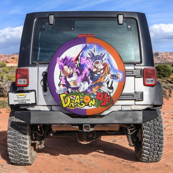 Goku Ultra Instinct x Vegeta Ultra Ego Spare Tire Cover Custom Dragon Ball Anime Car Accessories