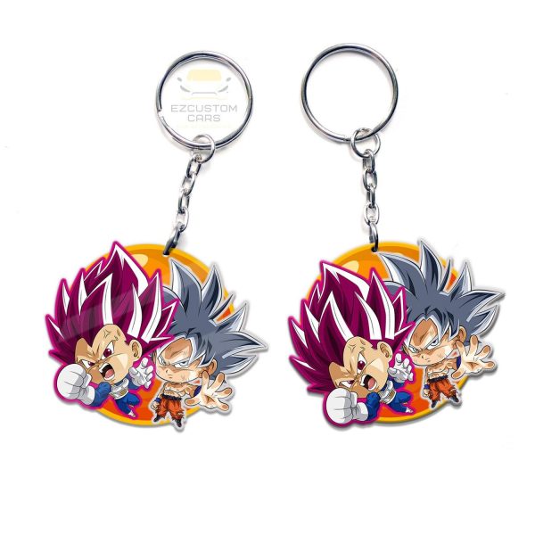 goku ultral instict x vegeta ego car accessories custom dragon ball anime keychains sg9oo