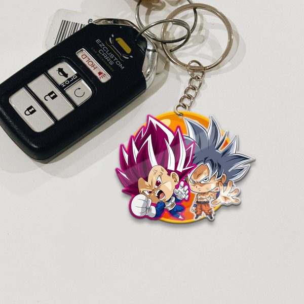 Goku Ultral Instict x Vegeta Ego Car Accessories Custom Dragon Ball Anime Keychains
