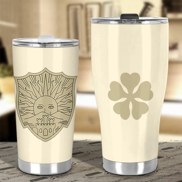 golden dawn stainless steel tumbler black clover anime car accessories i96mx