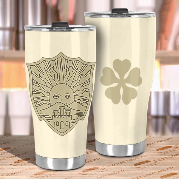 golden dawn stainless steel tumbler black clover anime car accessories xocnl