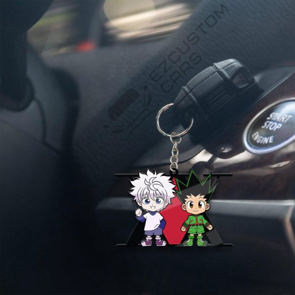 gon x killua zoldyck keychains custom hunter x hunter car accessories jfxop