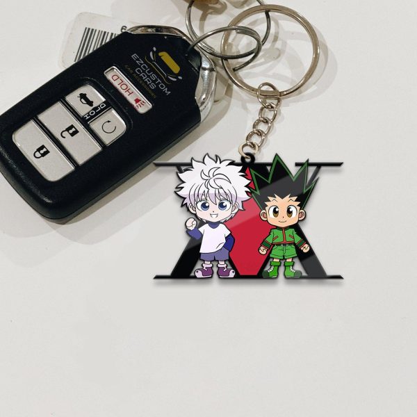 gon x killua zoldyck keychains custom hunter x hunter car accessories lrpfm