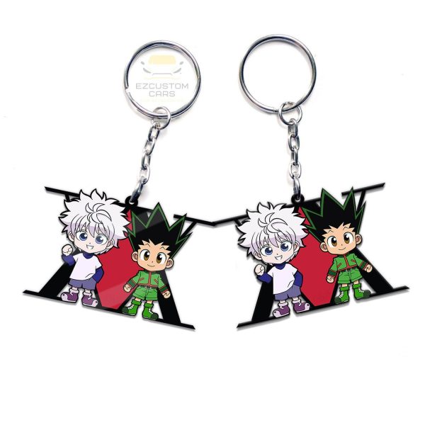 gon x killua zoldyck keychains custom hunter x hunter car accessories vlokf