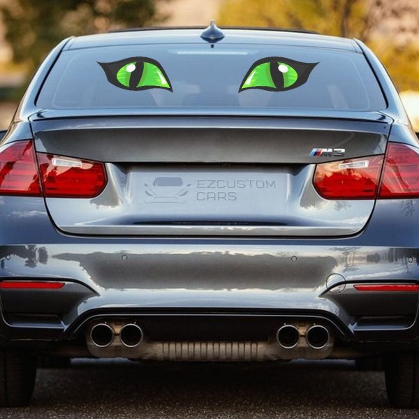 green cat eyes custom car sticker animal car accessories impo7