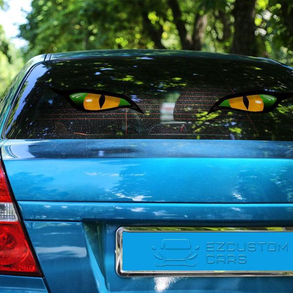 green eyes cat car sticker custom animal car accessories 0pyik
