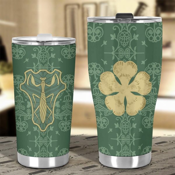 green mantis stainless steel tumbler custom black clover anime car accessories yhb8n