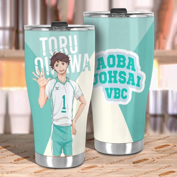 haikyuu car accessories anime car tumbler cup oikawa tooru tkf40
